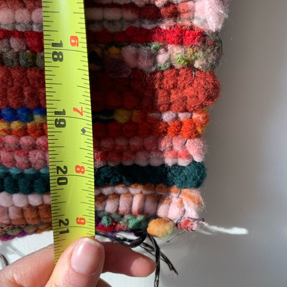 Colorful Indian Tapestry with Vintage Hanger - Picture 9 of 10